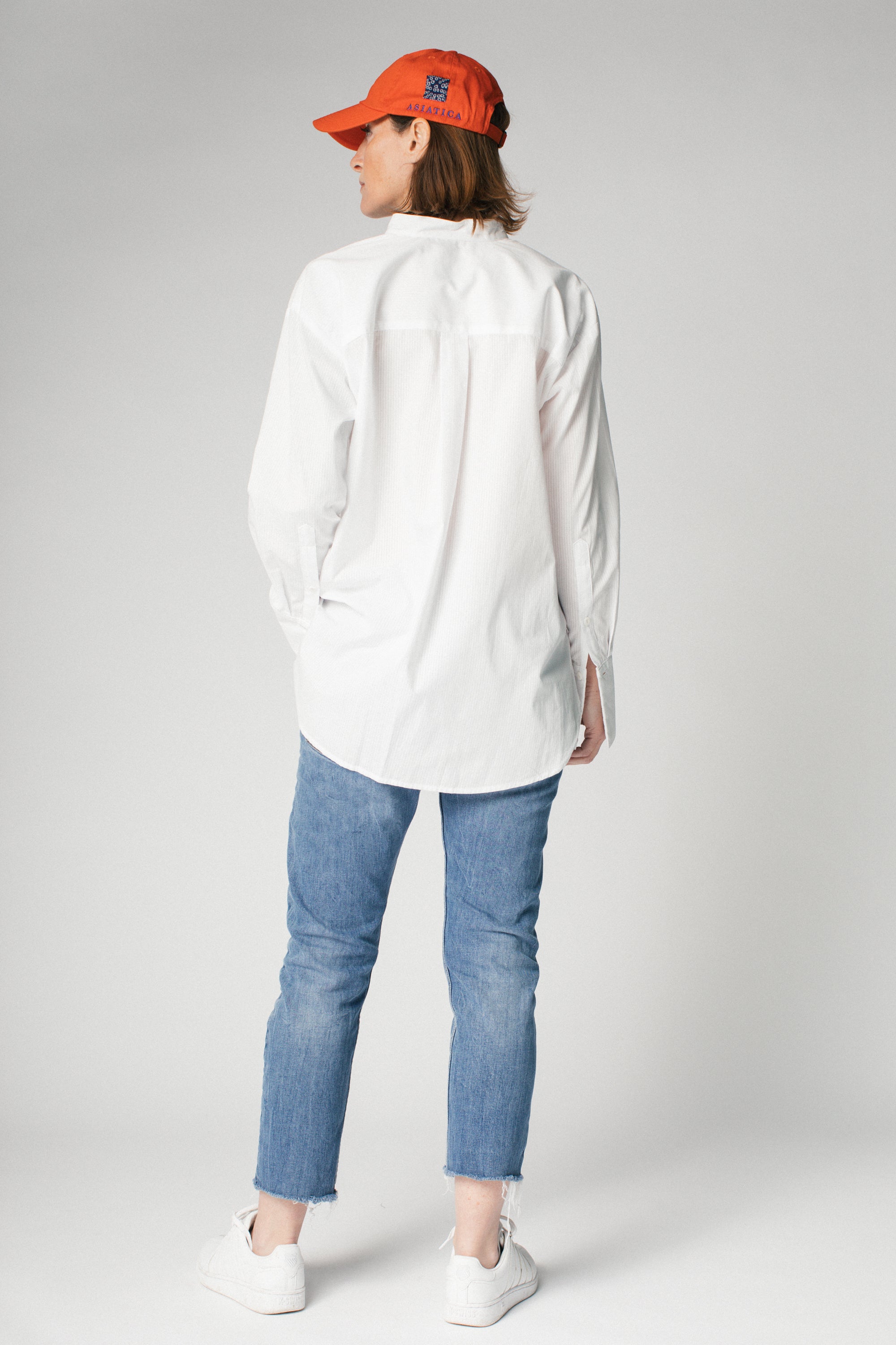 Madison Shirt in White Cotton