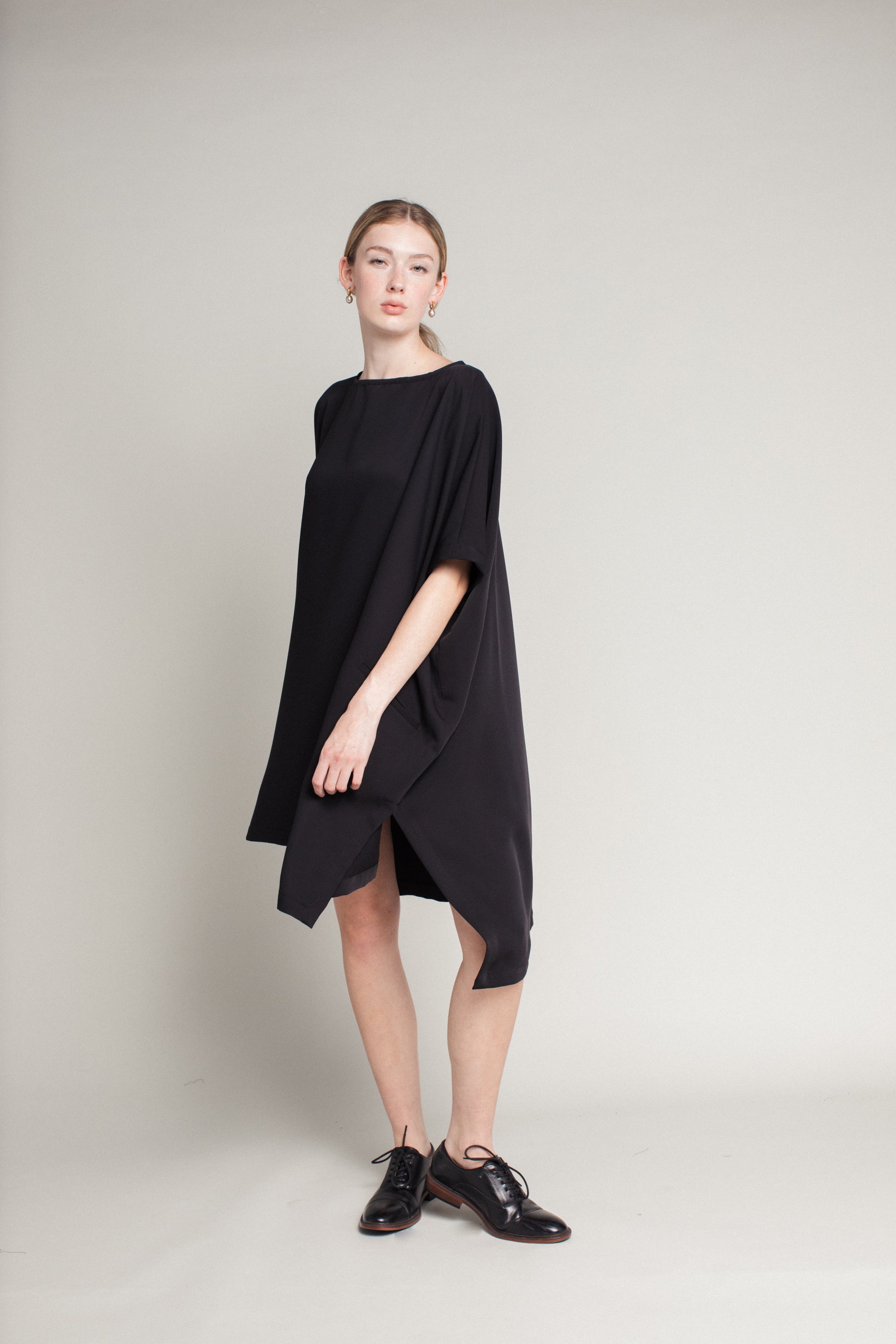 Easy Tunic in Black Crepe