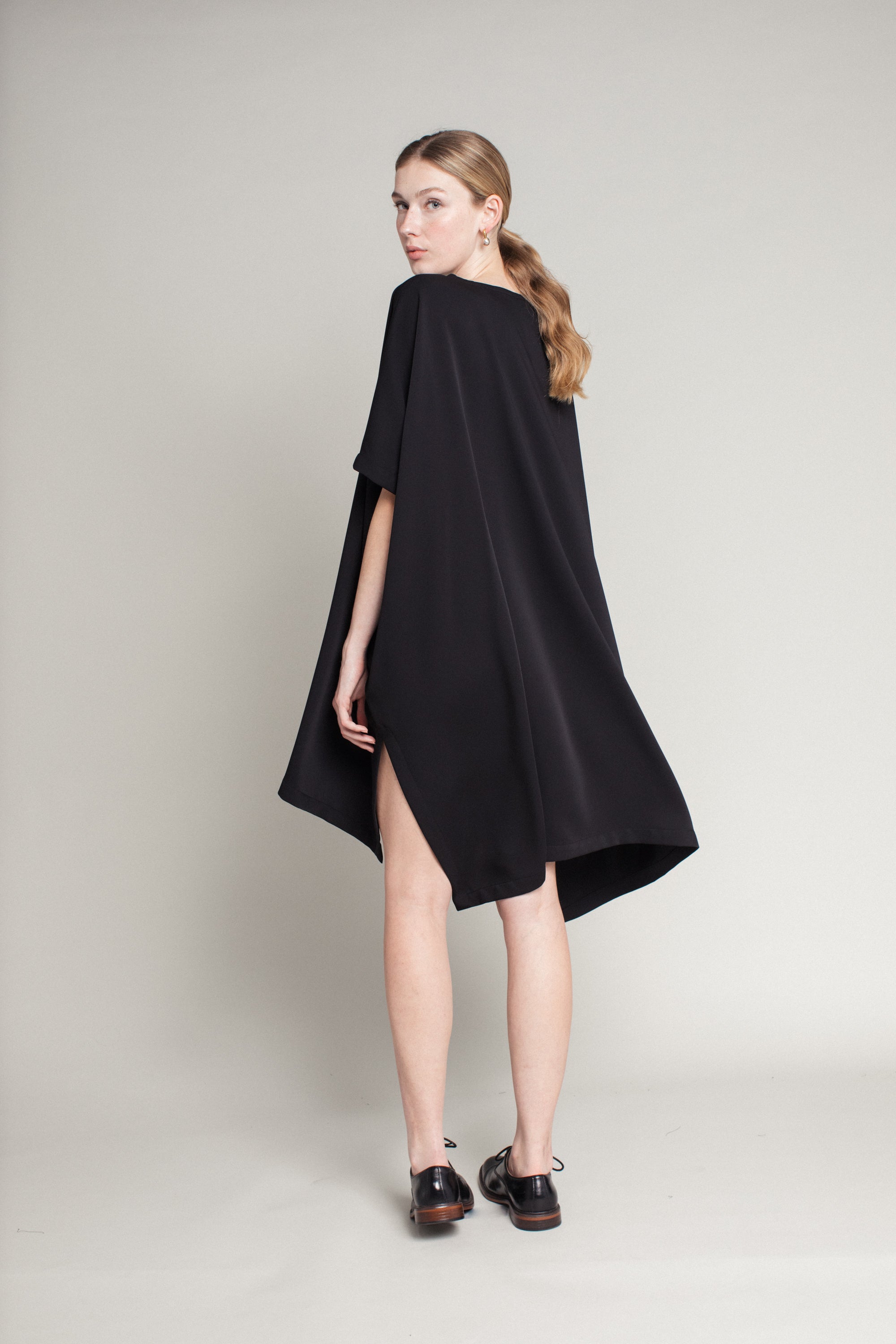 Easy Tunic in Black Crepe