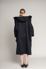 Poncho Coat in Cotton Twill