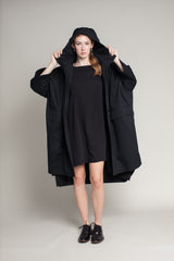 Poncho Coat in Cotton Twill