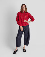 Mini Shirt in Nuno Red Cotton