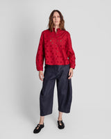 Mini Shirt in Nuno Red Cotton