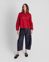 Mini Shirt in Nuno Red Cotton
