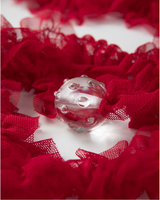 Red Ruched Tulle Necklace