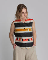 Japan Vest in Vintage Japanese Silk Stripes