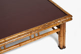 Bamboo Framed Lacquer-Top Table