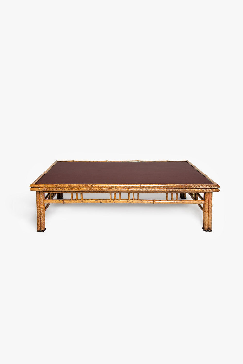 Bamboo Framed Lacquer-Top Table