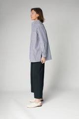 Sally Shirt in Blue Striped Shirting