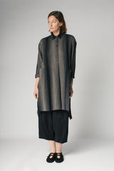 Shirt Dress in Japanese Cotton Stripe