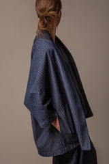 Envelope Jacket in Striped Denim