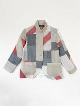 Christina Jacket in Pieced Vintage Linen Mix