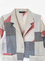 Christina Jacket in Pieced Vintage Linen Mix