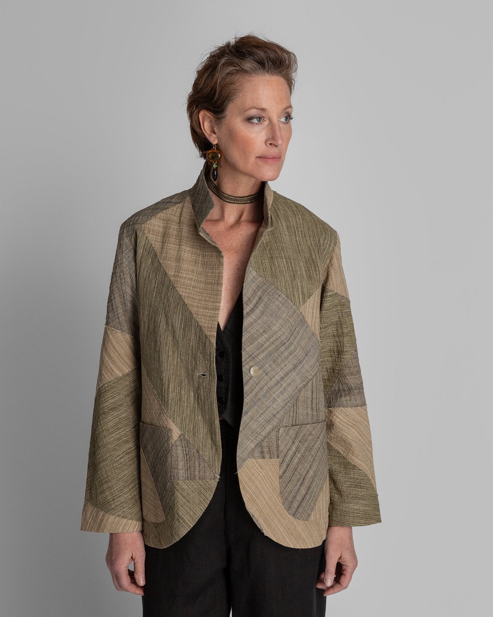 Amber, Jet & Emerald EarringsDrop Earrings