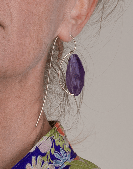 Amethyst and White Gold Earrings