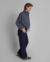 Anorak Jacket in Navy and White Striped Vintage Japanese CottonCropped Jackets