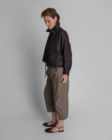 Cropped Anorak Jacket in Mixed Vintage Silk Ikat