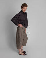 Cropped Anorak Jacket in Mixed Vintage Silk Ikat