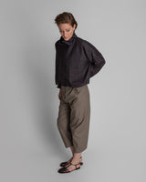 Cropped Anorak Jacket in Mixed Vintage Silk Ikat