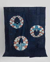 Antique Japanese Futon Cover with Circular Tachibana MonAntiques