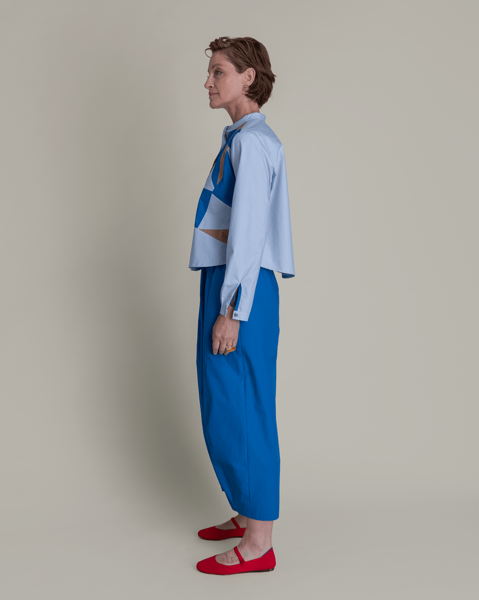 Arai Pant in Bright Blue Cotton PoplinArai Pants