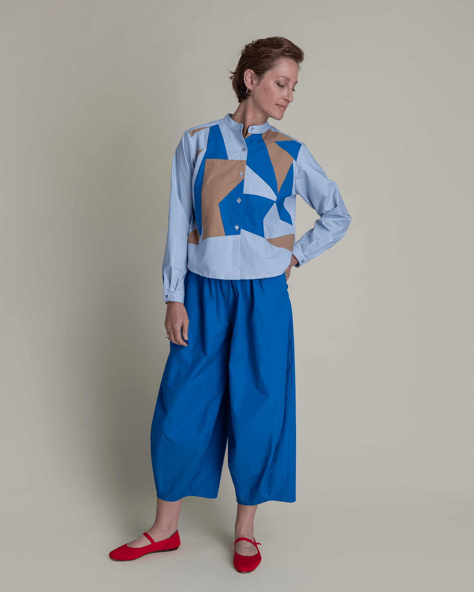 Arai Pant in Bright Blue Cotton PoplinArai Pants
