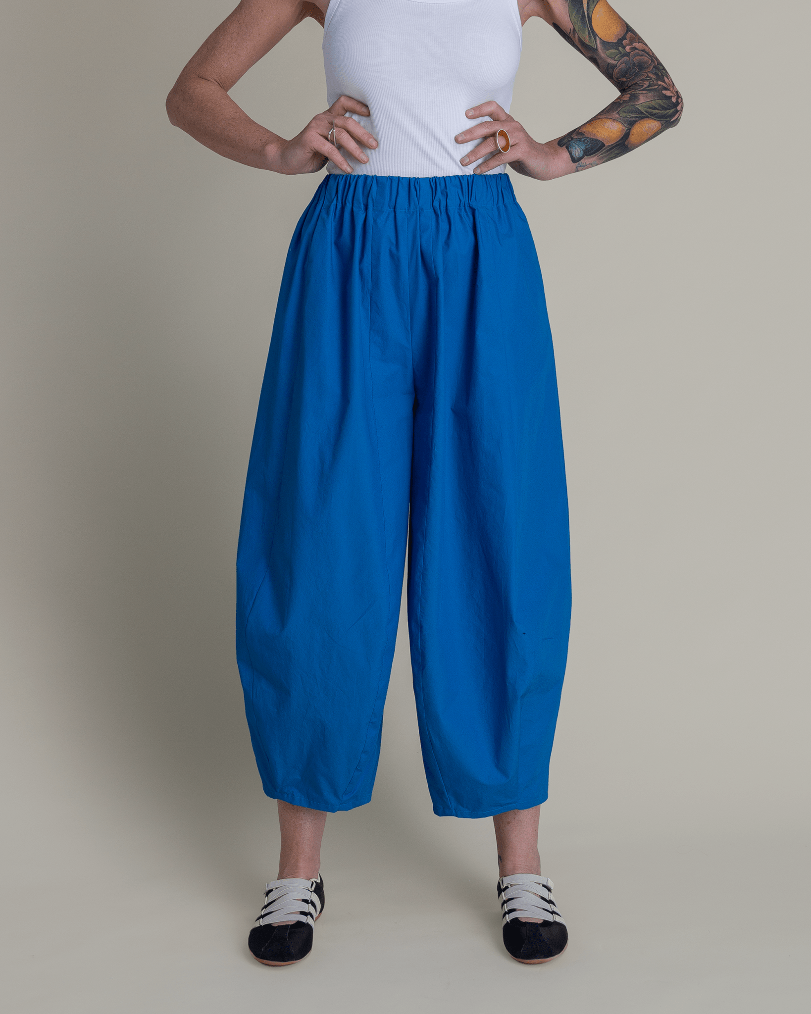 Arai Pant in Bright Blue Cotton PoplinArai Pants