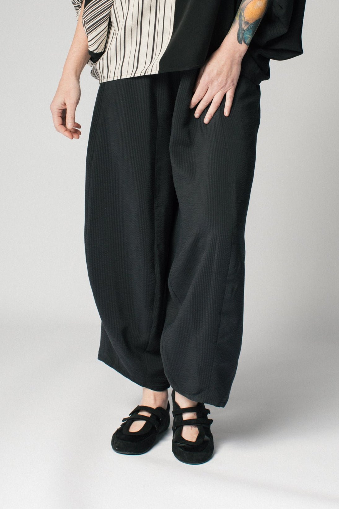 Arai Pant in Hammered Silk Stripe