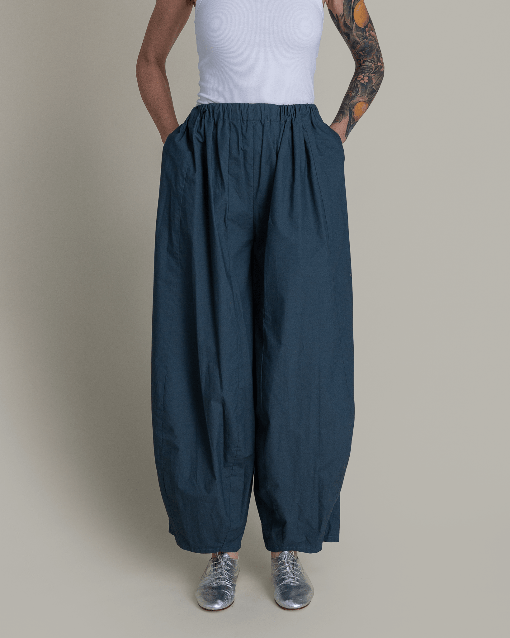 Arai Pant in Slate Cotton PoplinArai Pants