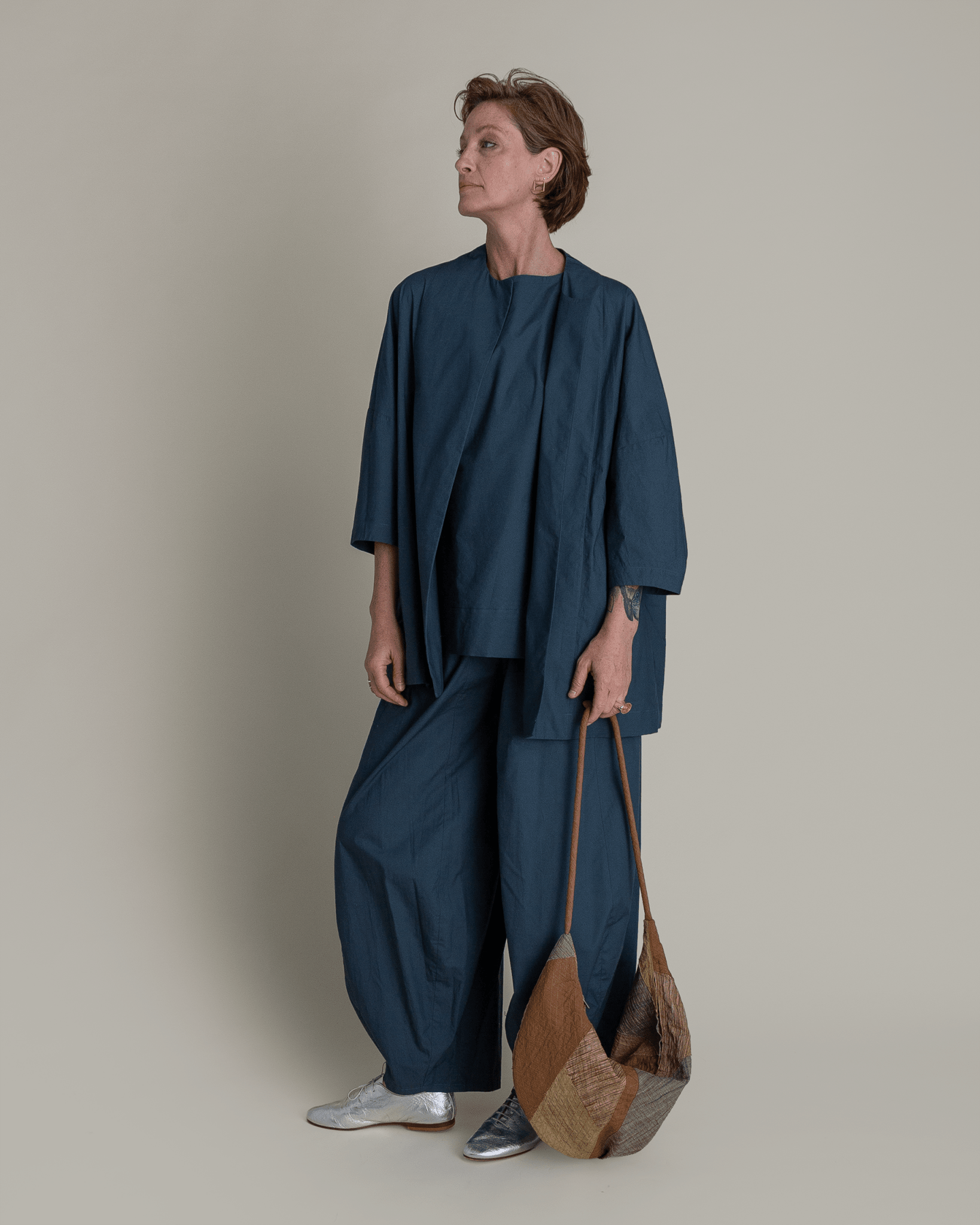 Arai Pant in Slate Cotton PoplinArai Pants