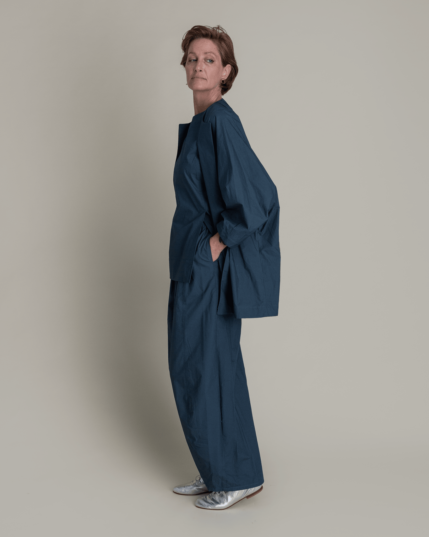 Arai Pant in Slate Cotton PoplinArai Pants