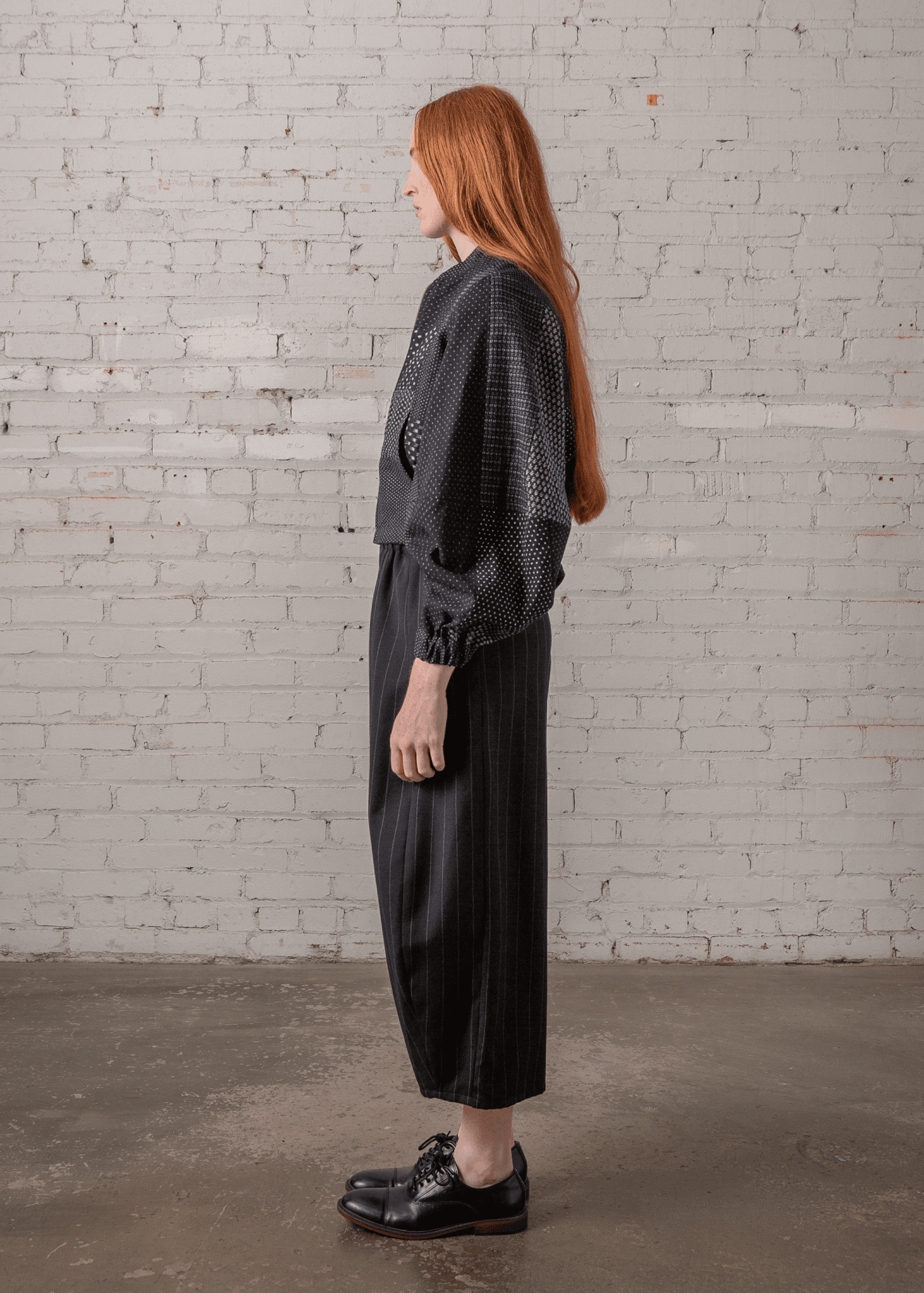 Arai Pant in Wool Pinstripe