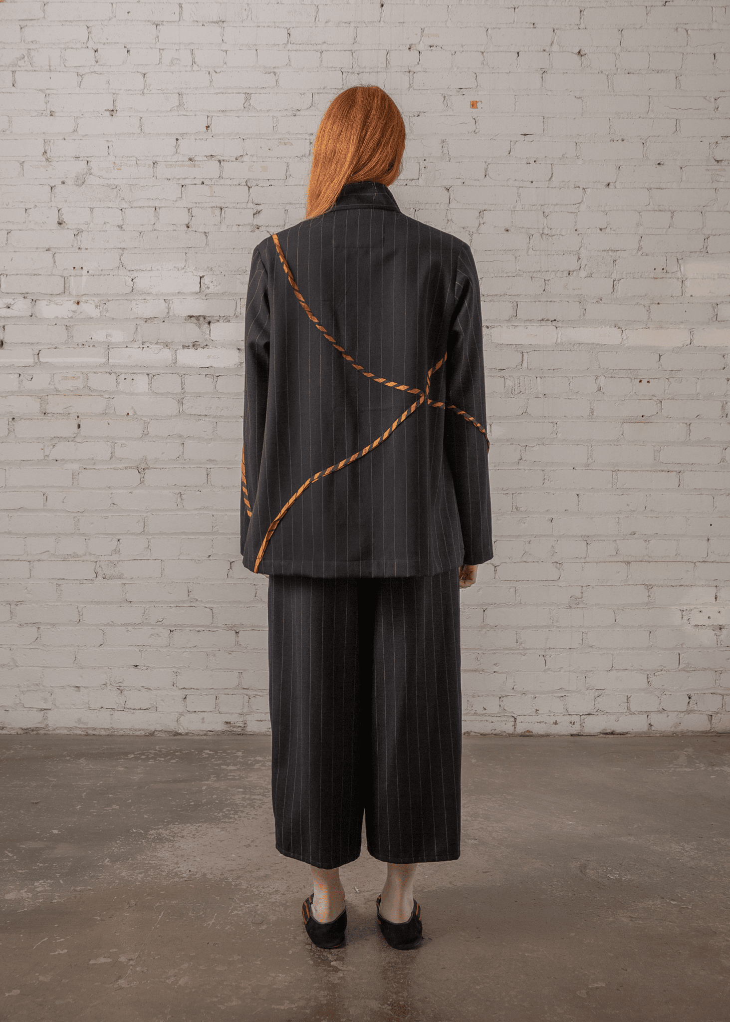 Arai Pant in Wool Pinstripe