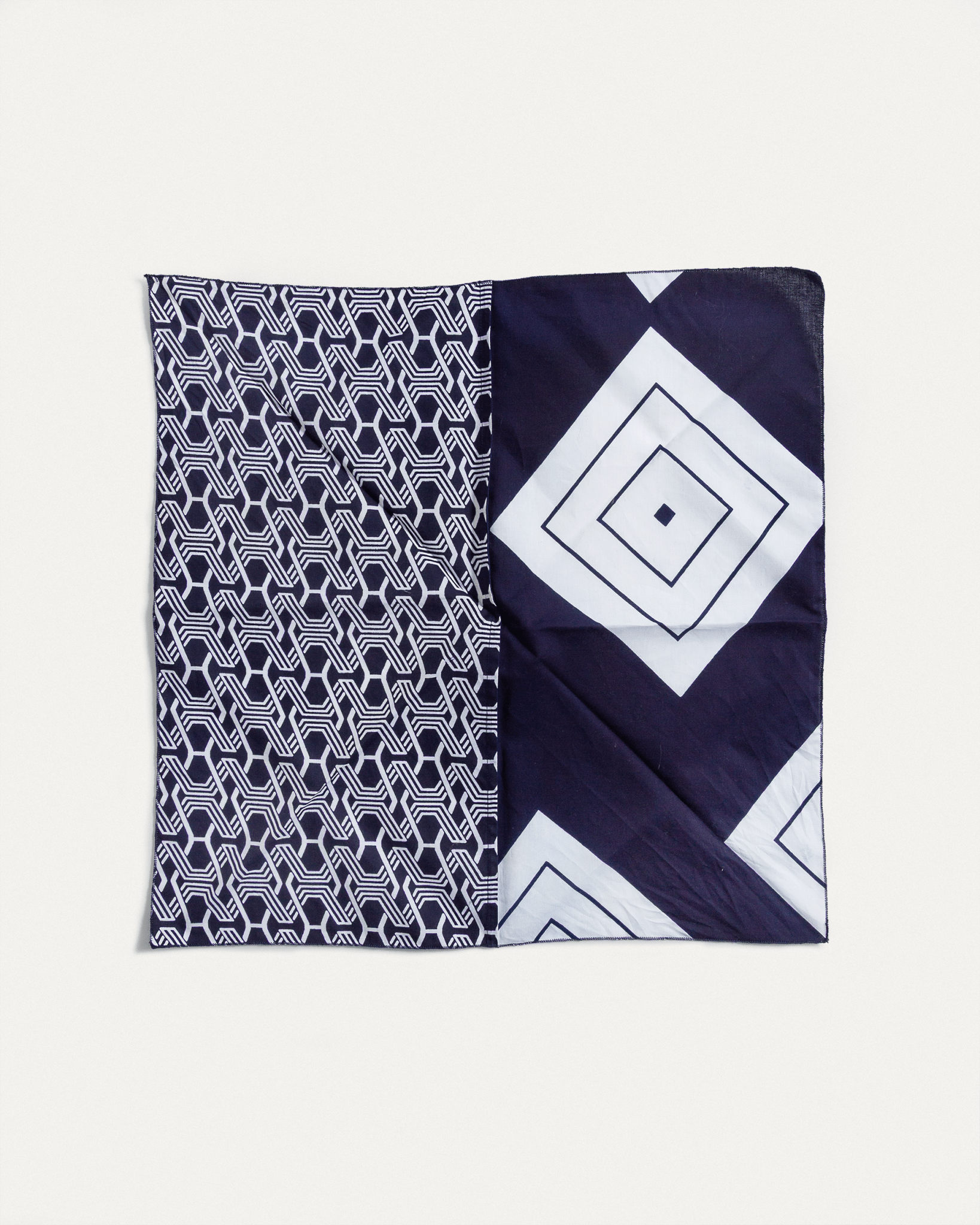 Bandana in Vintage Japanese Indigo Cotton Duo. No.28Bandanas