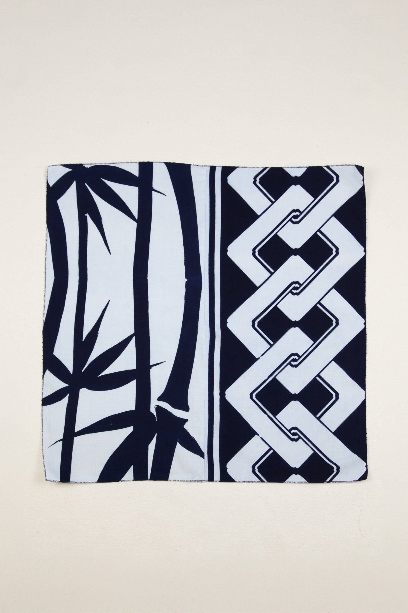 Bandana in Vintage Japanese Indigo Cotton Duo. No.29