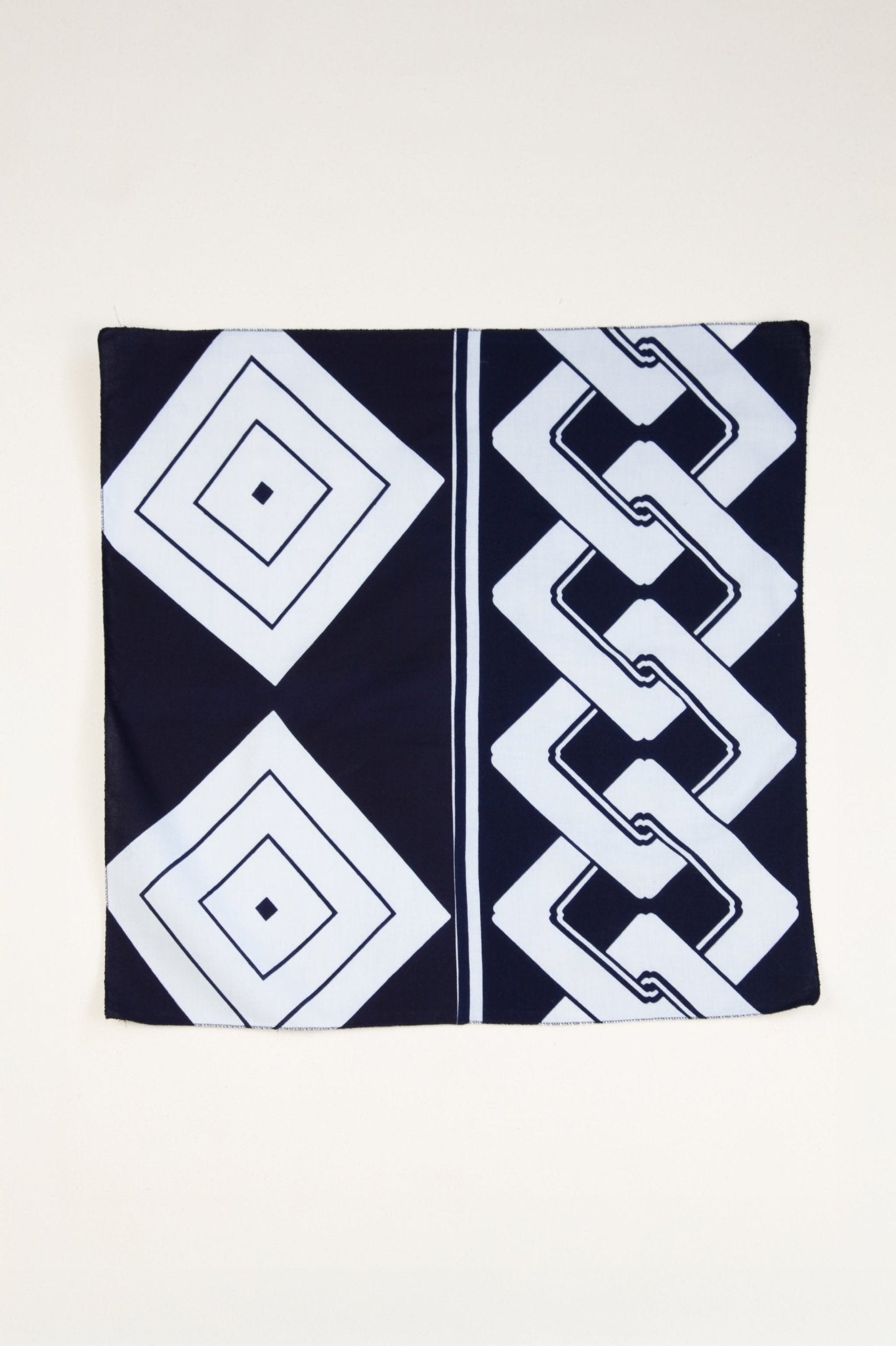 Bandana in Vintage Japanese Indigo Cotton Duo. No.32