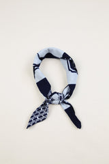 Bandana in Vintage Japanese Indigo Cotton Duo. No.33