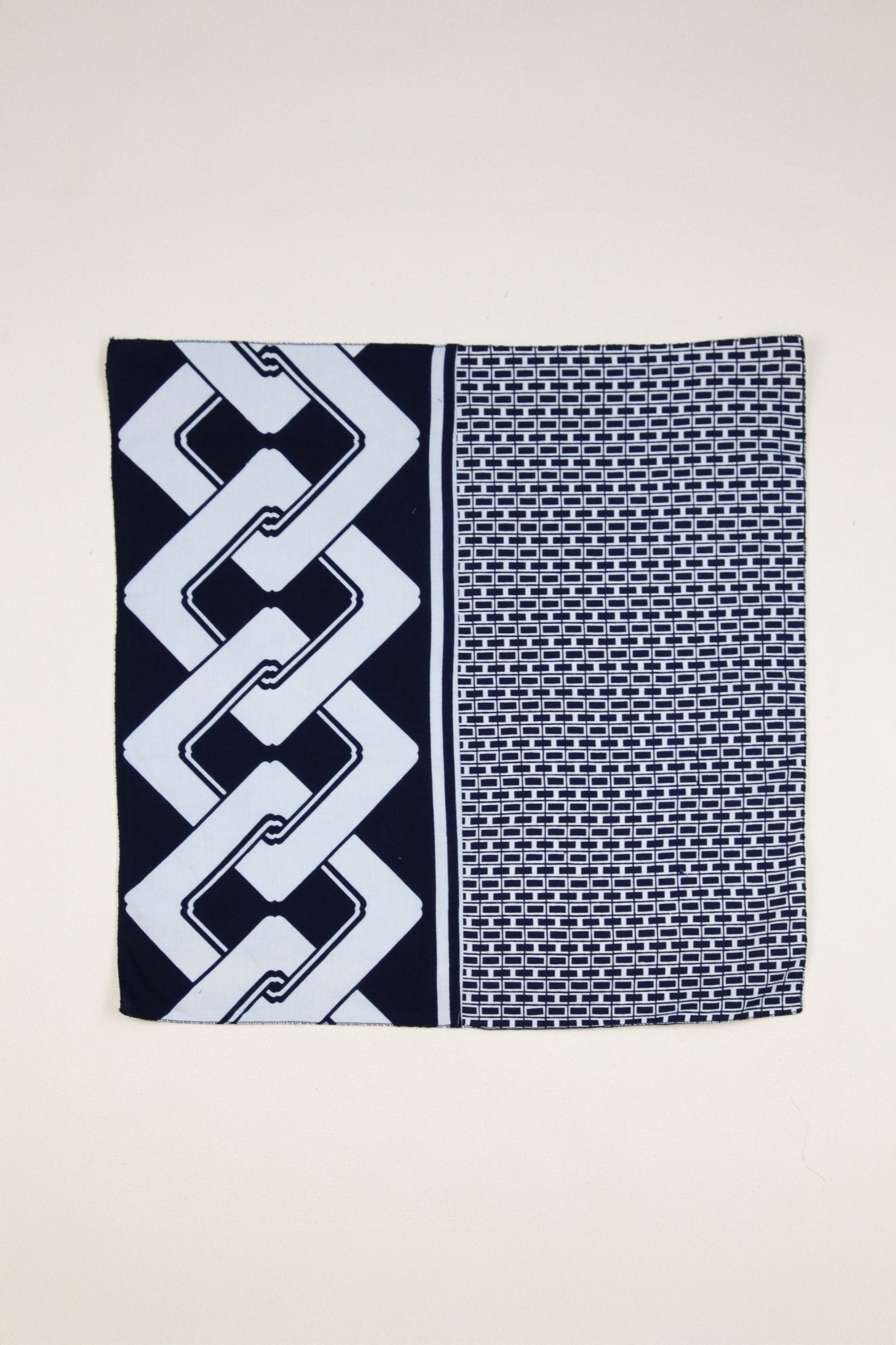 Bandana in Vintage Japanese Indigo Cotton Duo. No.33