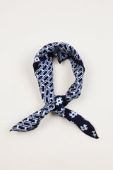 Bandana in Vintage Japanese Indigo Cotton Duo. No.34