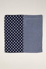 Bandana in Vintage Japanese Indigo Cotton Duo. No.34
