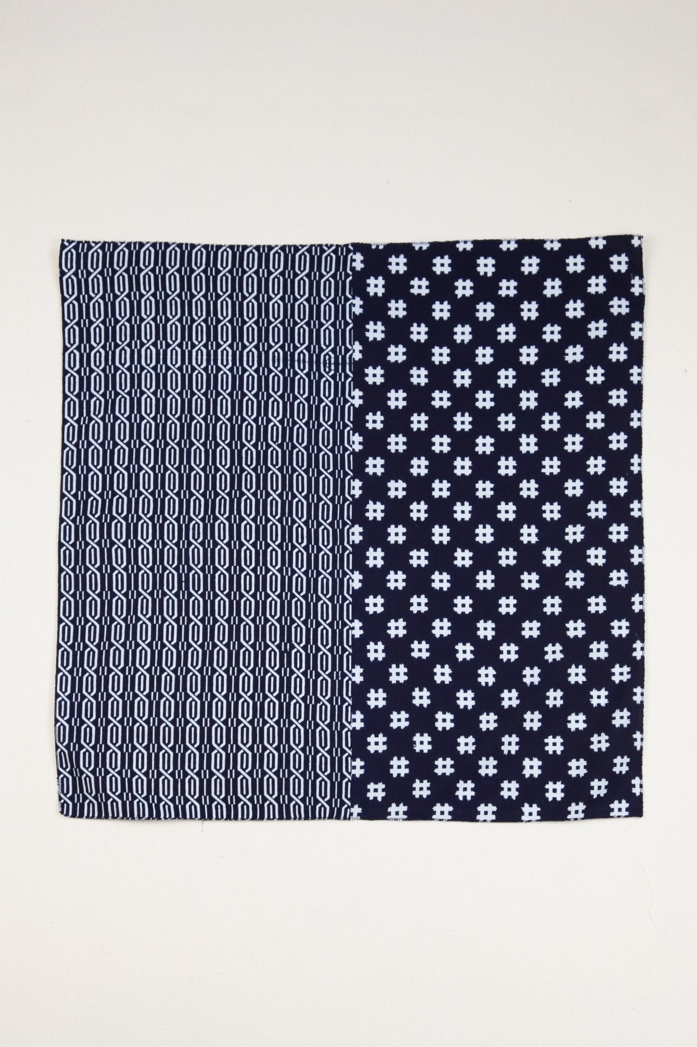 Bandana in Vintage Japanese Indigo Cotton Duo. No.35