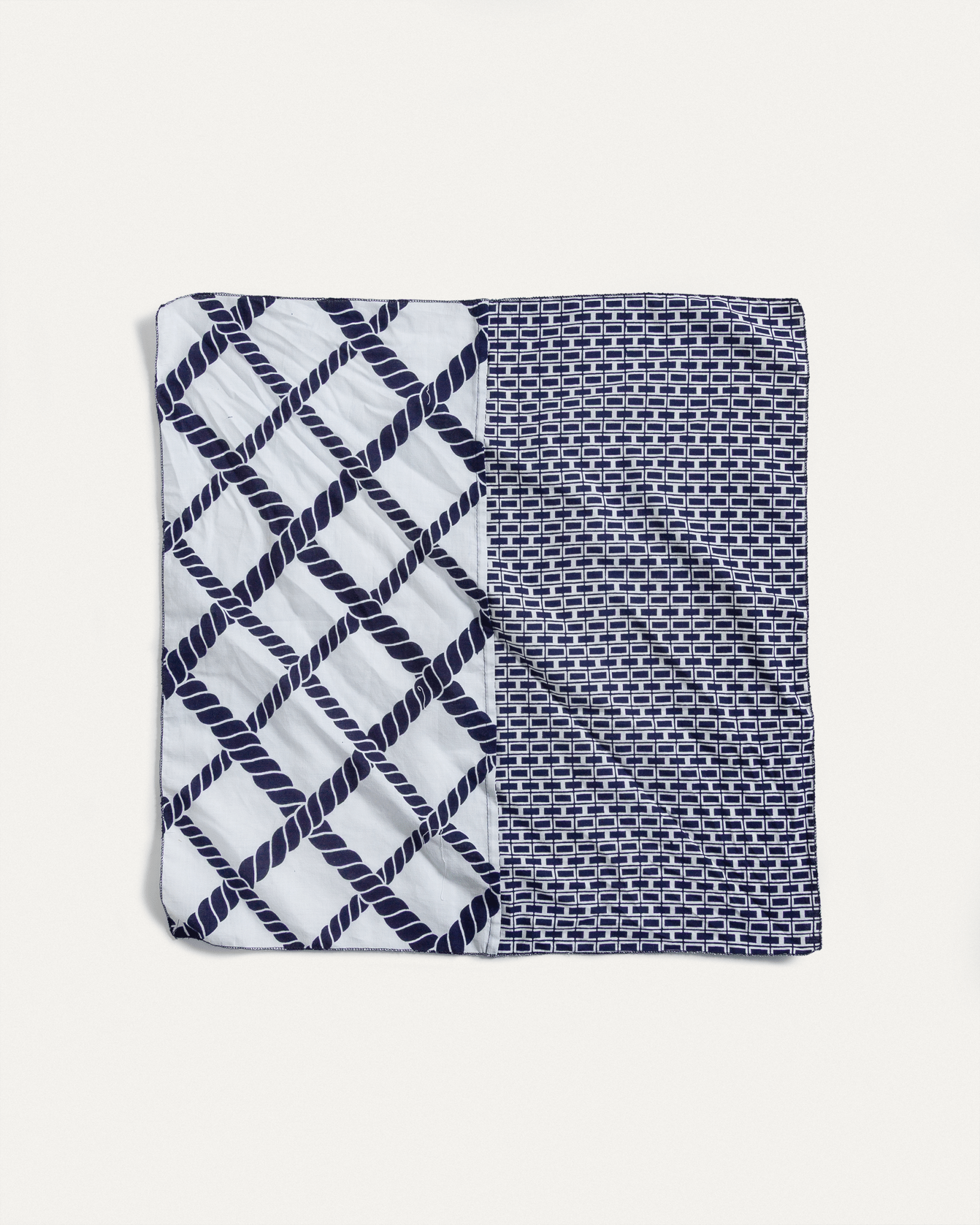 Bandana in Vintage Japanese Indigo Cotton Duo. No.37Bandanas