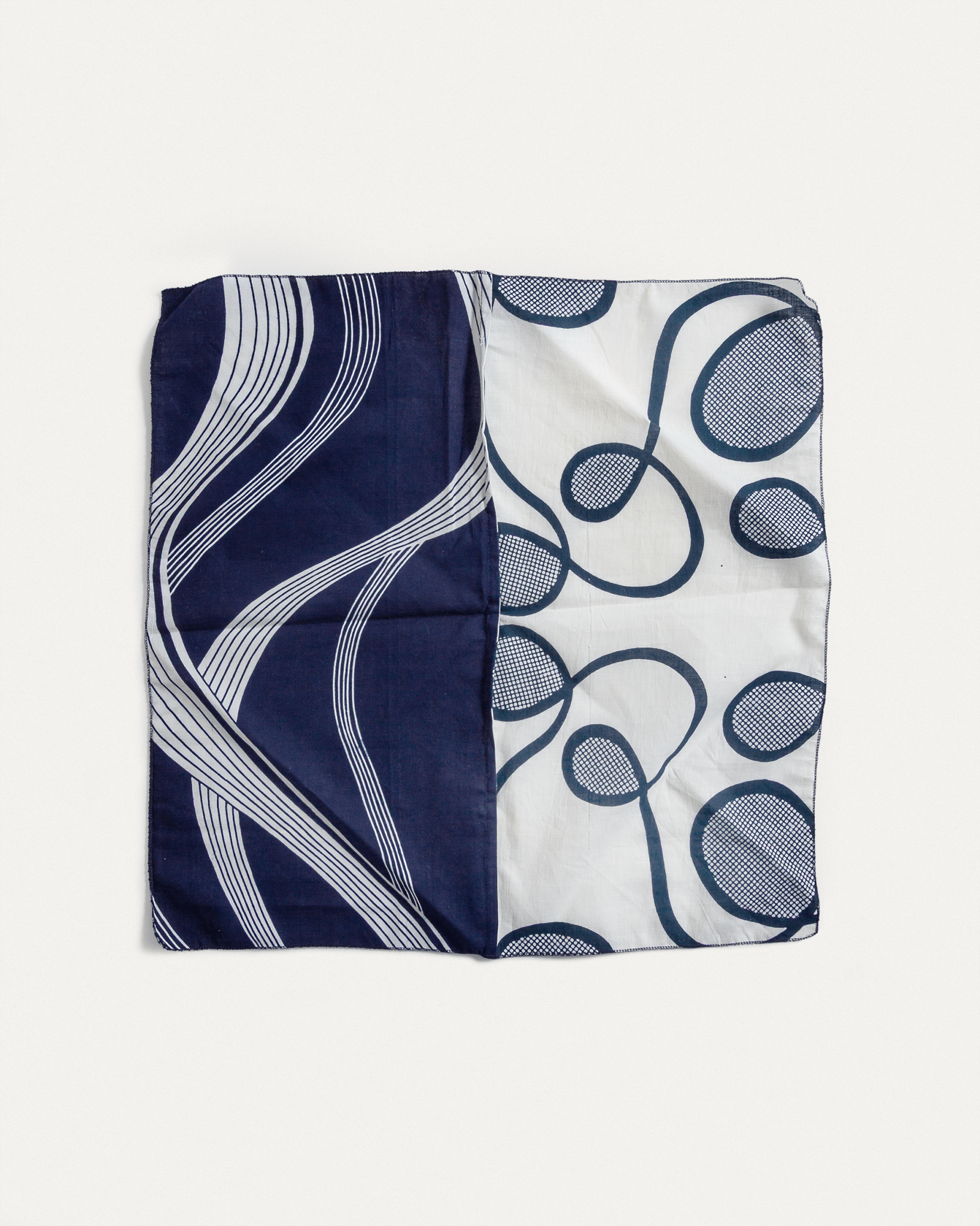 Bandana in Vintage Japanese Indigo Cotton Duo. No.40Bandanas