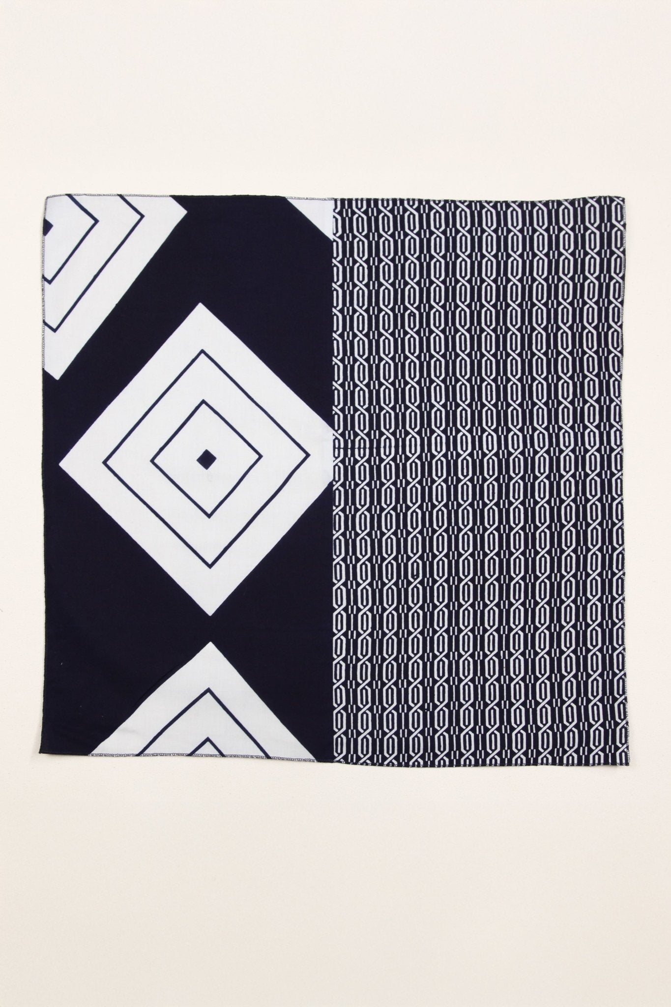 Bandana in Vintage Japanese Indigo Cotton Duo. No.6