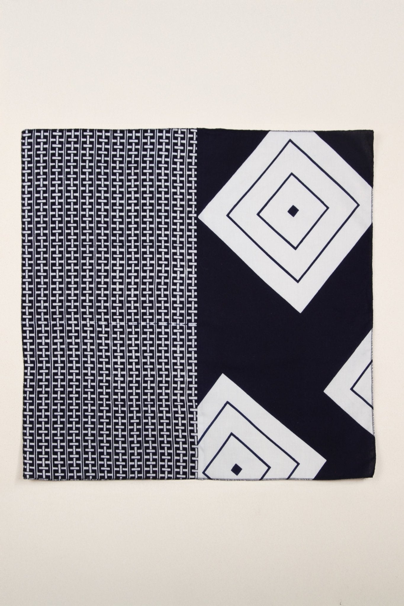 Bandana in Vintage Japanese Indigo Cotton Duo. No.8