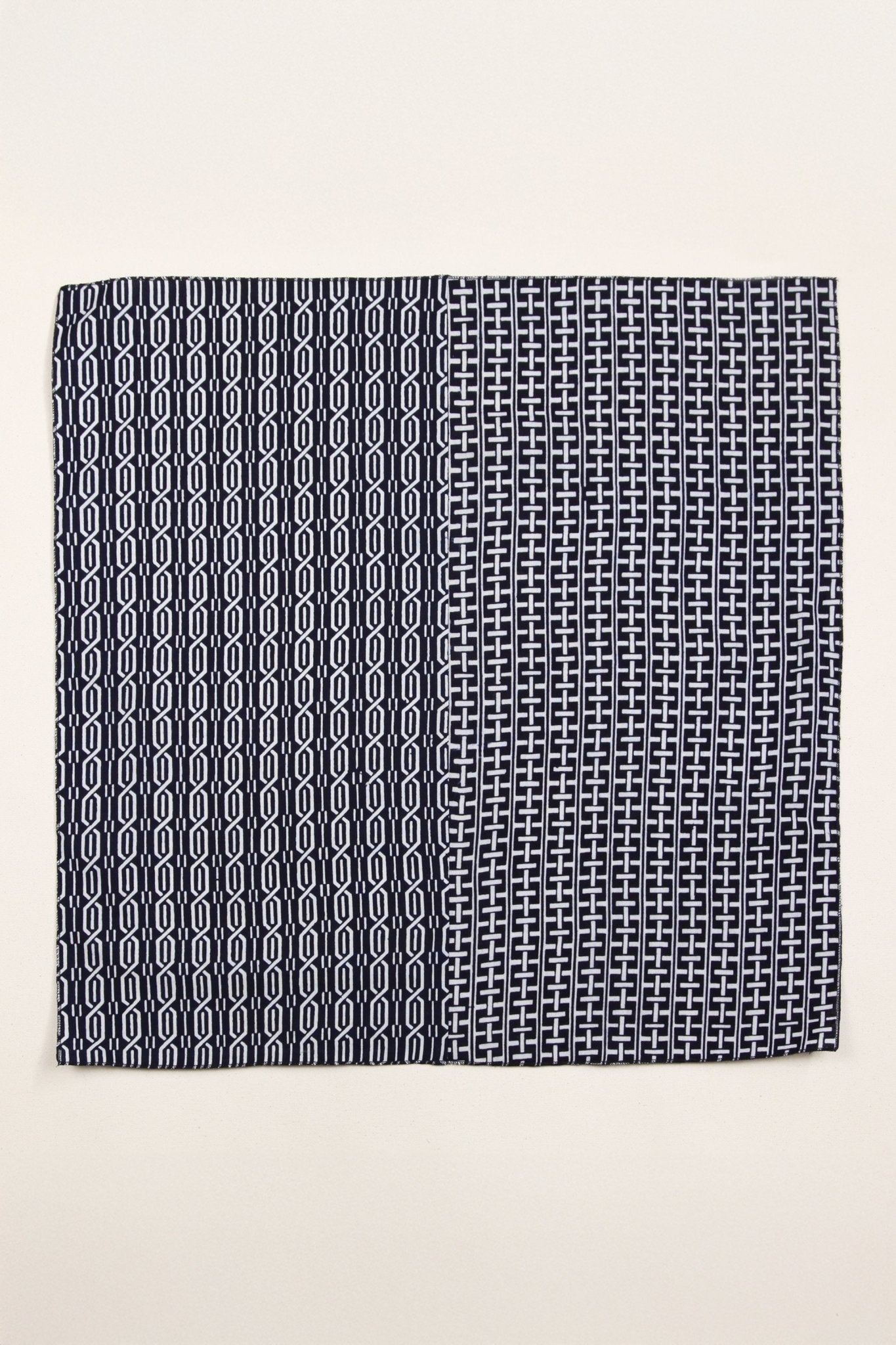 Bandana in Vintage Japanese Indigo Cotton Duo. No.9