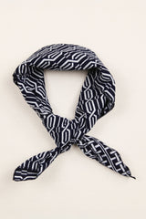Bandana in Vintage Japanese Indigo Cotton Duo. No.9