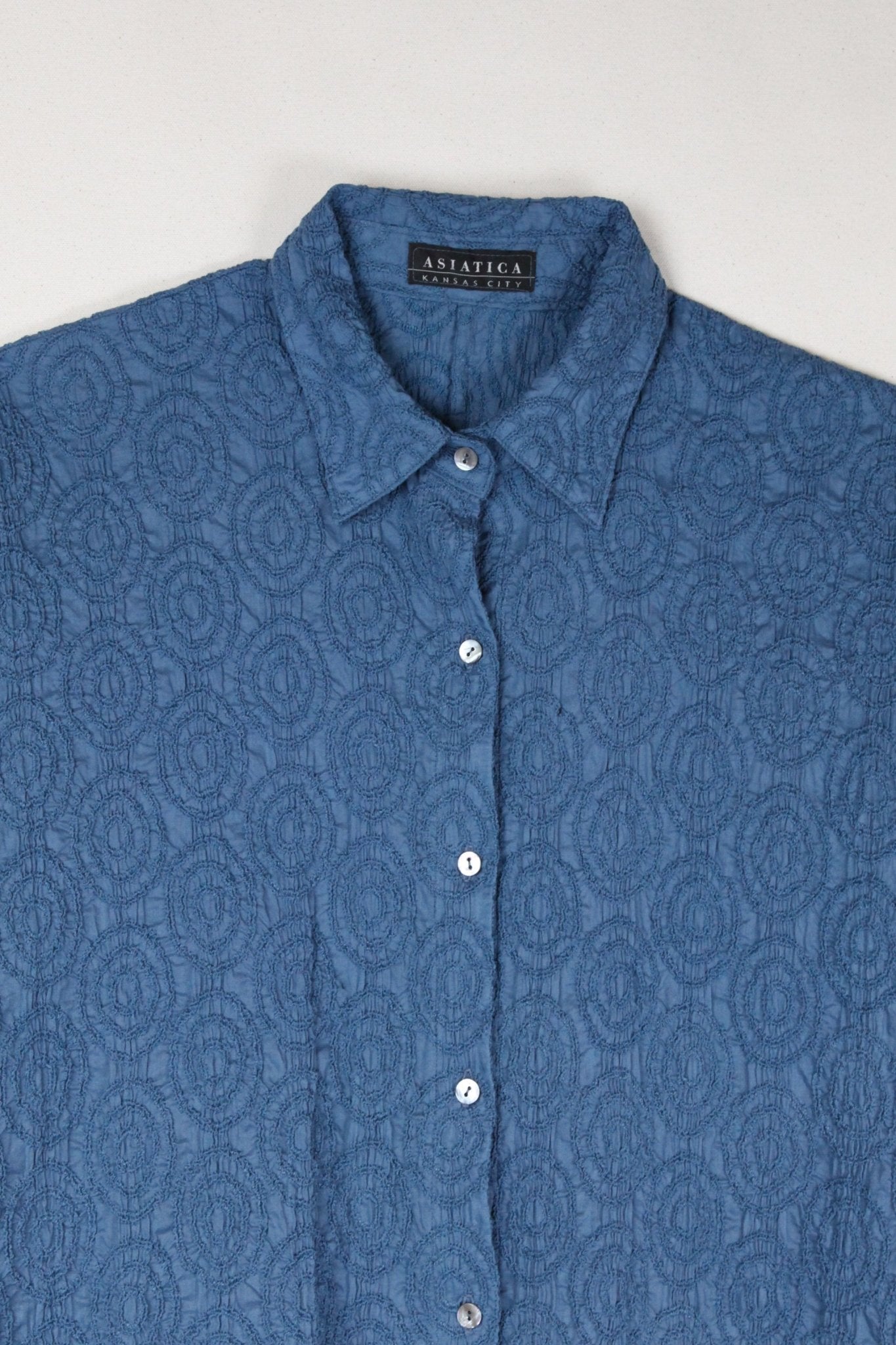 Beverly Shirt in Blue Nuno Coin
