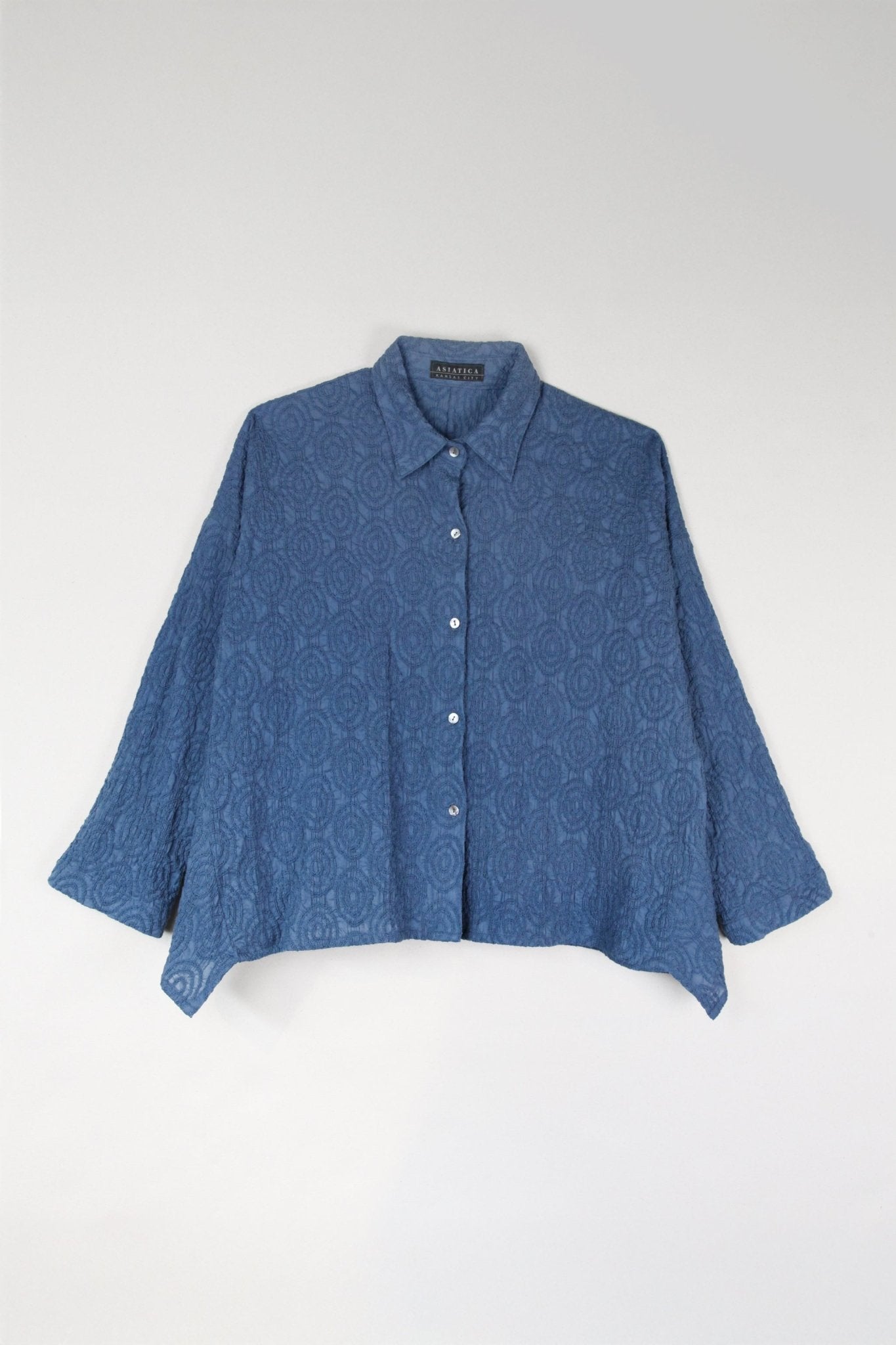 Beverly Shirt in Blue Nuno Coin