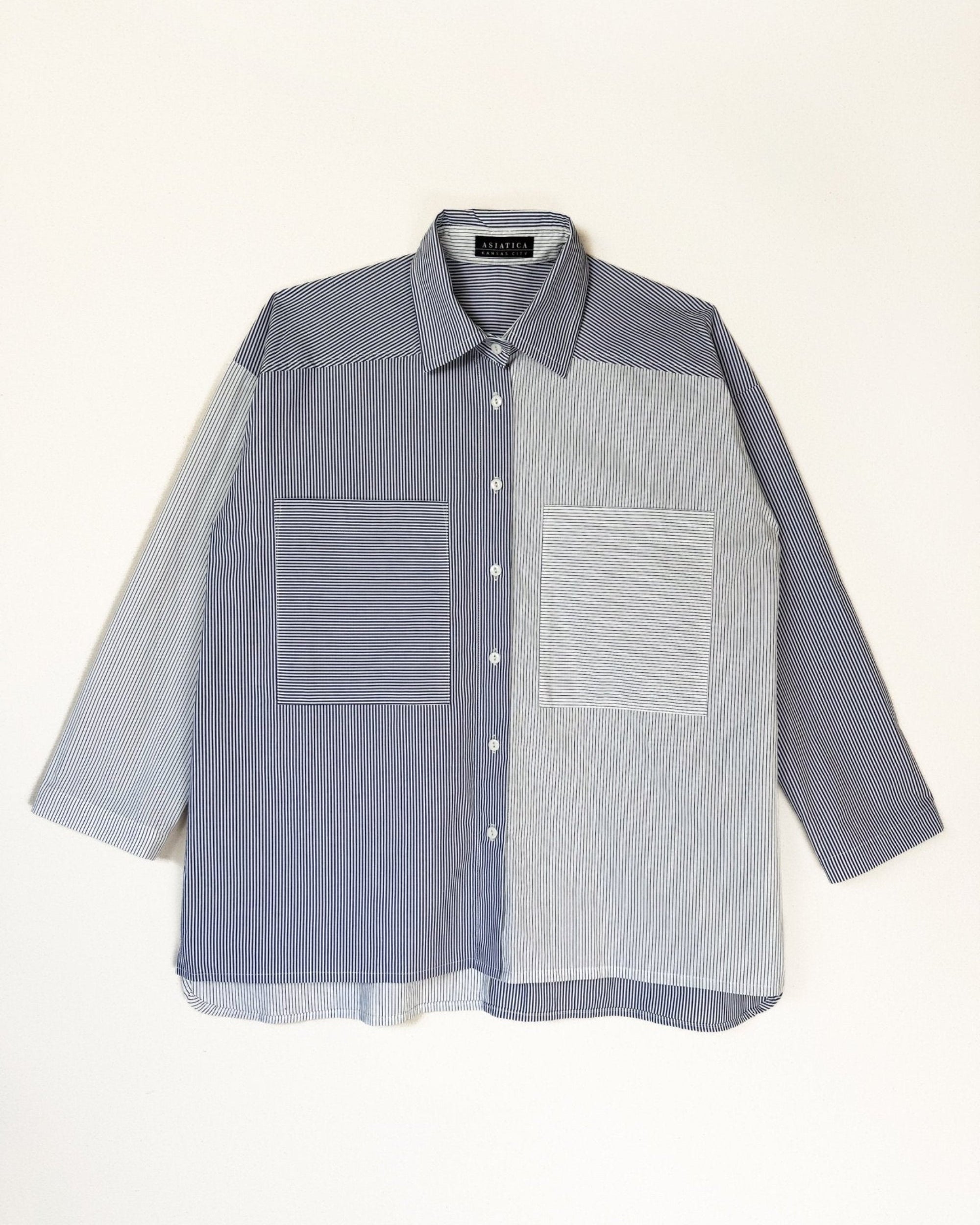 Big Shirt in Striped Cotton Duo